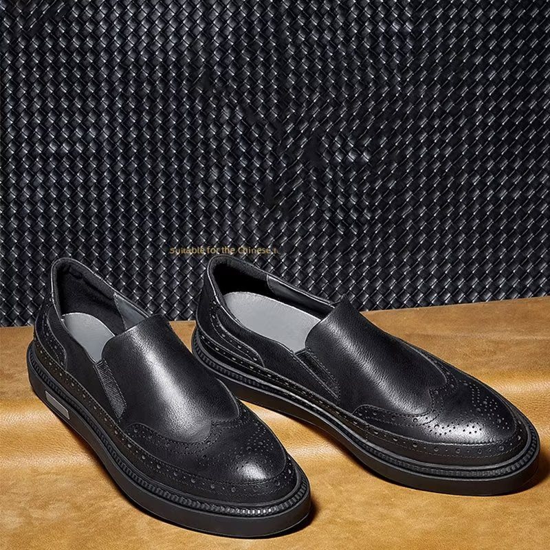 Ανδρικά Παπούτσια Casual Slip-ons - Μαύρο 