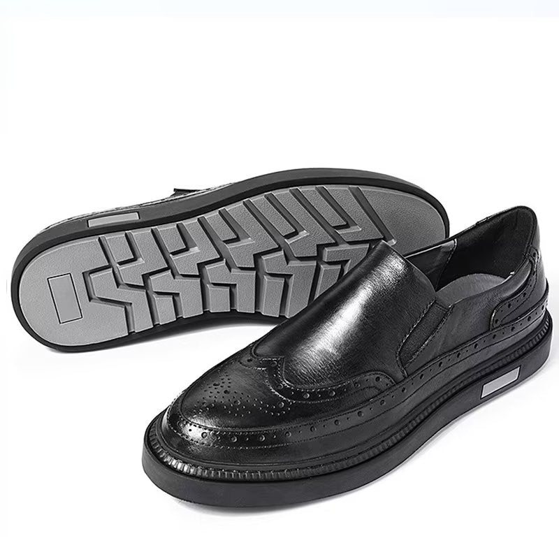 Ανδρικά Παπούτσια Casual Slip-ons - Μαύρο 