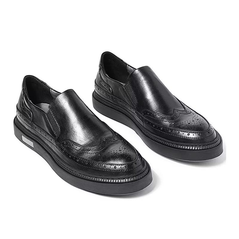 Ανδρικά Παπούτσια Casual Slip-ons - Μαύρο 