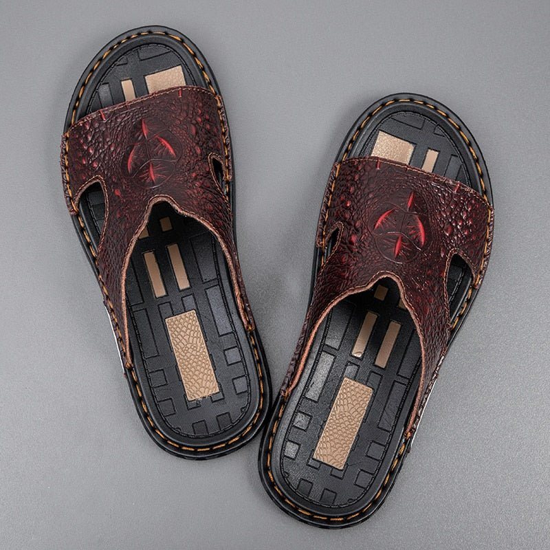 Ανδρικά Παπούτσια Casual Summer Chic Slip-on Slides - Κόκκινο