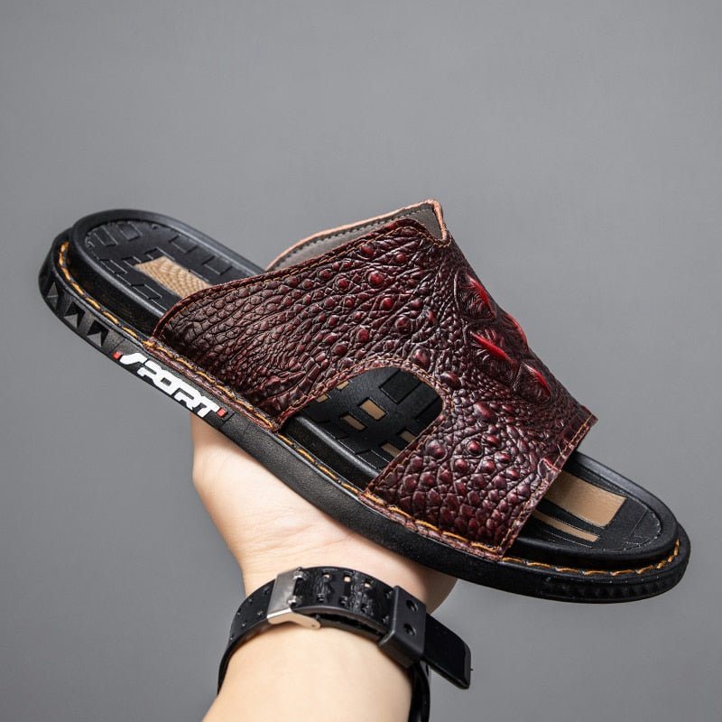 Ανδρικά Παπούτσια Casual Summer Chic Slip-on Slides - Κόκκινο