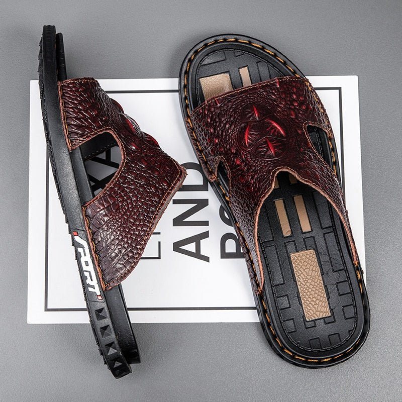 Ανδρικά Παπούτσια Casual Summer Chic Slip-on Slides - Κόκκινο