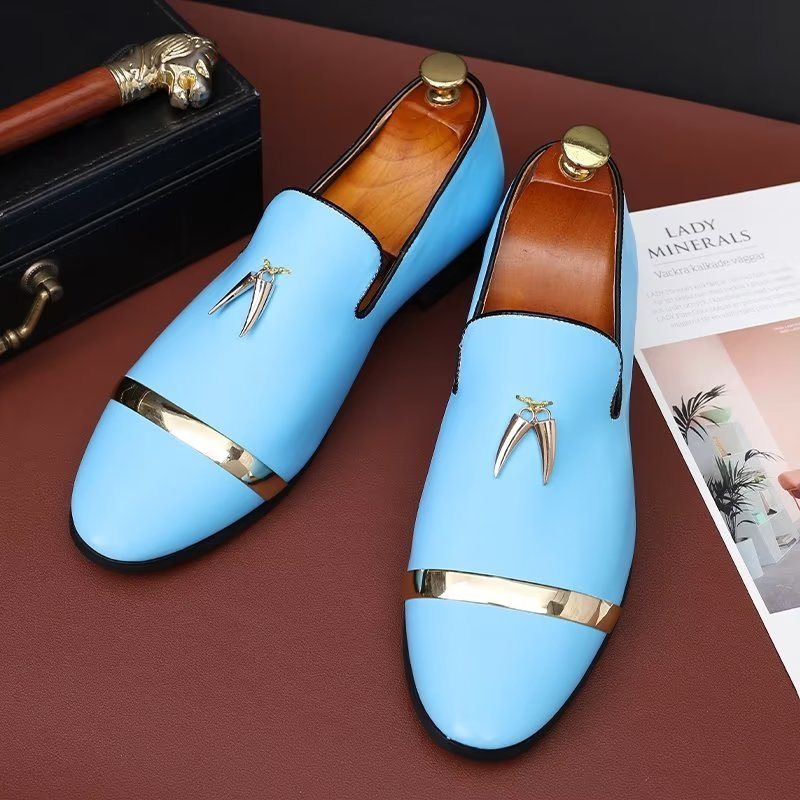 Ανδρικά Παπούτσια Casual Κομψά Μεταλλικά Slip-on - Μπλε