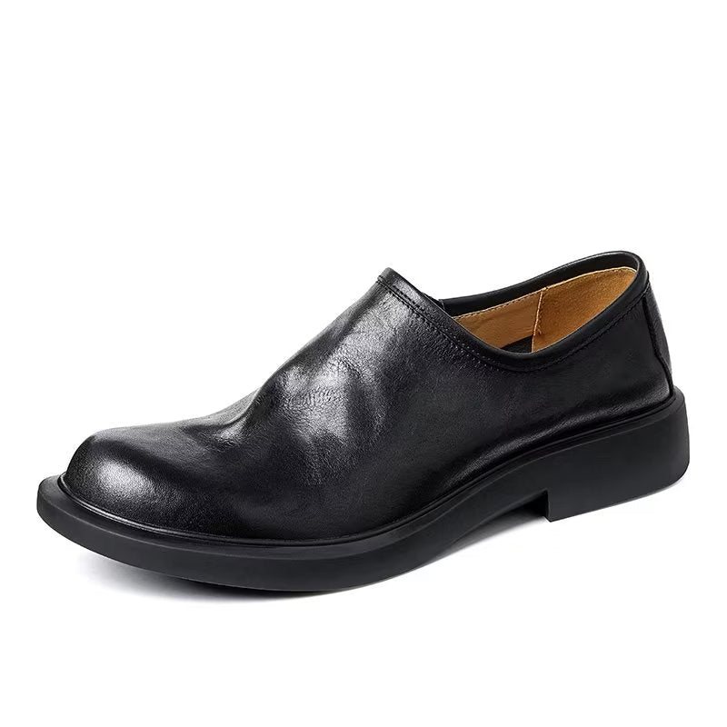 Ανδρικά Παπούτσια Casual Κομψά Στρογγυλά Slip-on - Μαύρο 