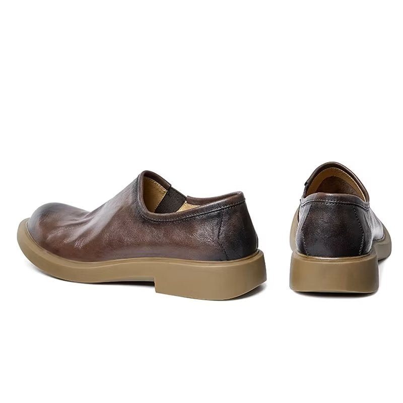 Ανδρικά Παπούτσια Casual Κομψά Στρογγυλά Slip-on - Καφές