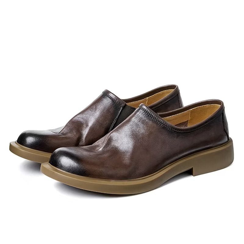 Ανδρικά Παπούτσια Casual Κομψά Στρογγυλά Slip-on - Καφές