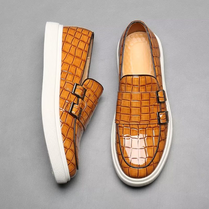 Ανδρικά Παπούτσια Casual Μοντέρνα Με Slip-on Πλατφόρμα - Καφέ