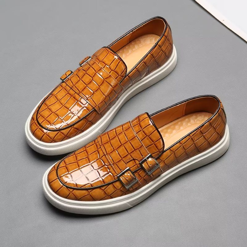 Ανδρικά Παπούτσια Casual Μοντέρνα Με Slip-on Πλατφόρμα - Καφέ