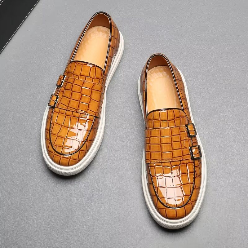 Ανδρικά Παπούτσια Casual Μοντέρνα Με Slip-on Πλατφόρμα - Καφέ