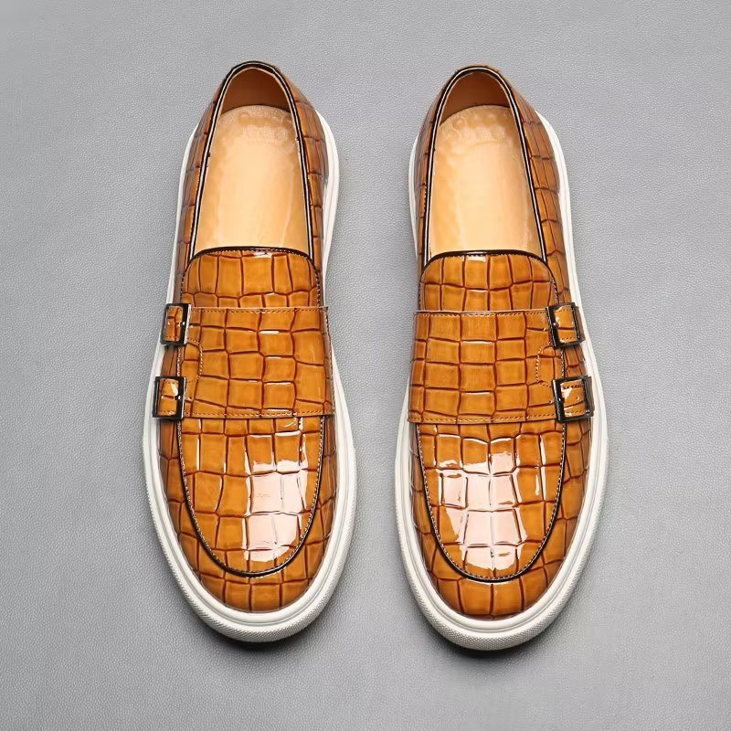 Ανδρικά Παπούτσια Casual Μοντέρνα Με Slip-on Πλατφόρμα - Καφέ