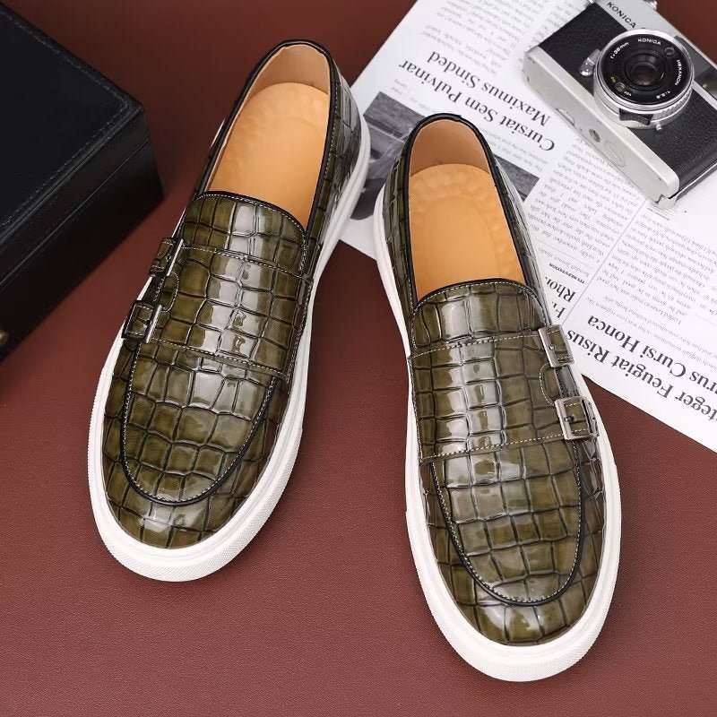 Ανδρικά Παπούτσια Casual Μοντέρνα Με Slip-on Πλατφόρμα - Πράσινο