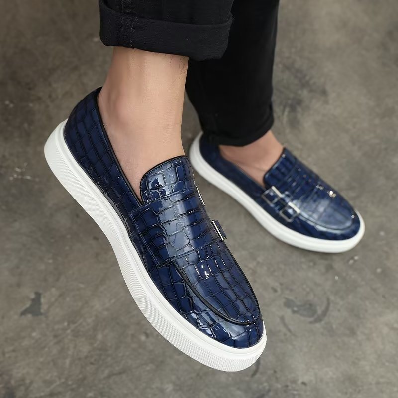 Ανδρικά Παπούτσια Casual Μοντέρνα Με Slip-on Πλατφόρμα - Μπλε