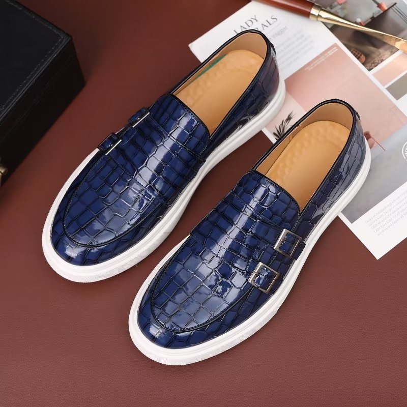 Ανδρικά Παπούτσια Casual Μοντέρνα Με Slip-on Πλατφόρμα - Μπλε