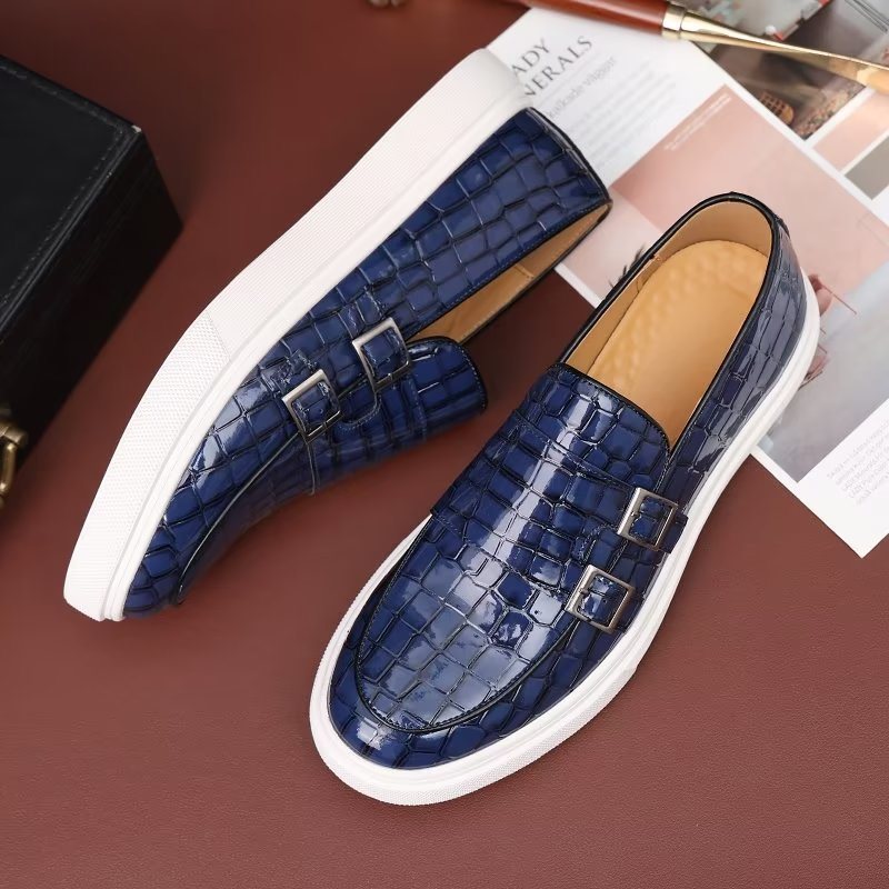 Ανδρικά Παπούτσια Casual Μοντέρνα Με Slip-on Πλατφόρμα - Μπλε