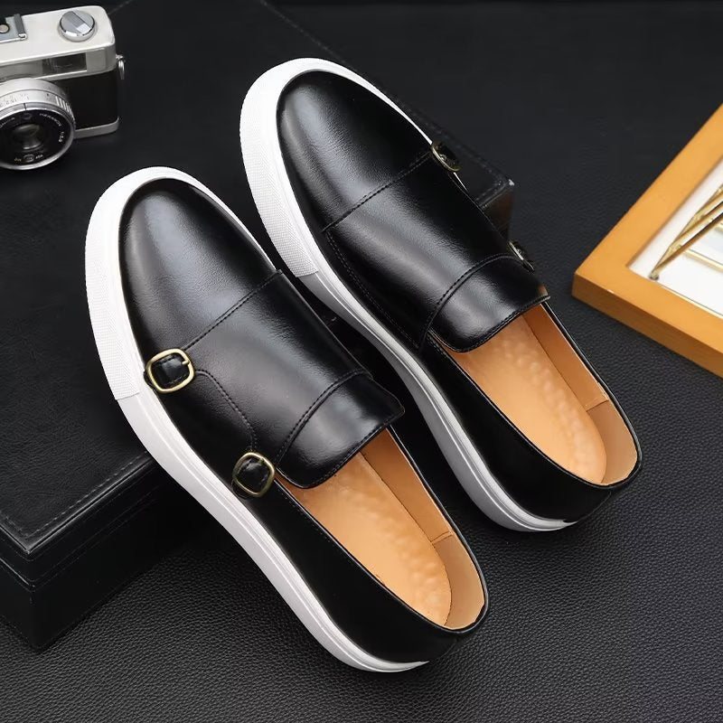 Ανδρικά Παπούτσια Casual Μοντέρνα Με Slip-on Πλατφόρμα - Μαύρο