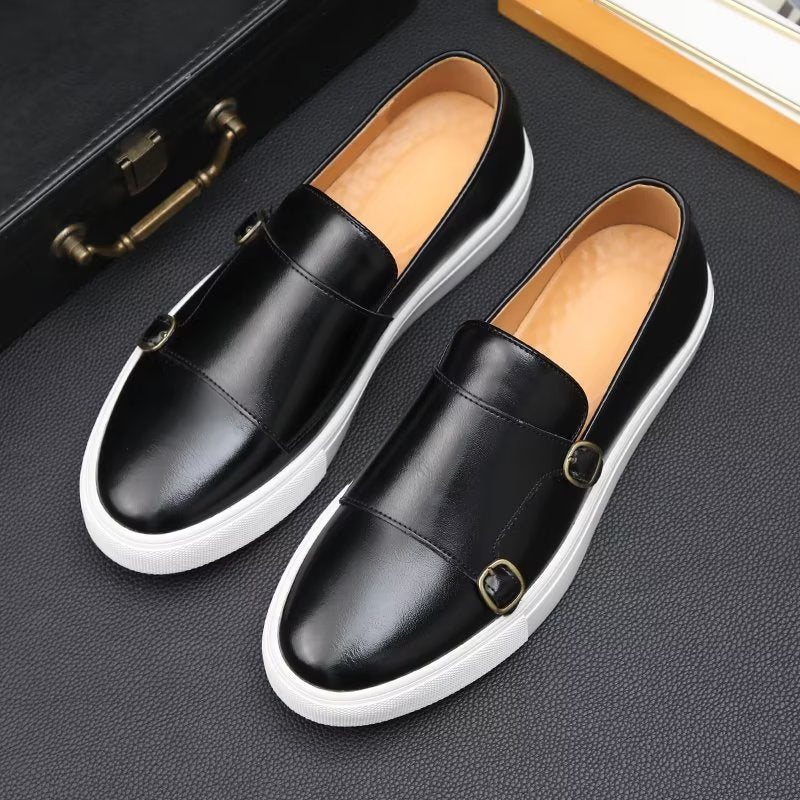 Ανδρικά Παπούτσια Casual Μοντέρνα Με Slip-on Πλατφόρμα - Μαύρο