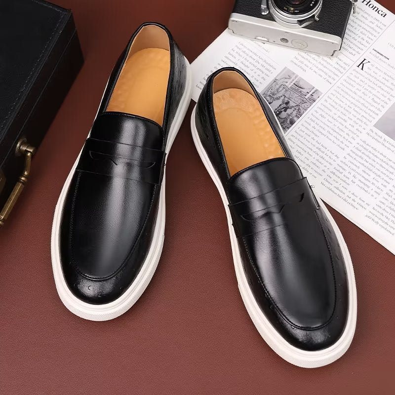 Ανδρικά Παπούτσια Casual Μοντέρνα Με Slip-on Πλατφόρμα - Μαύρο