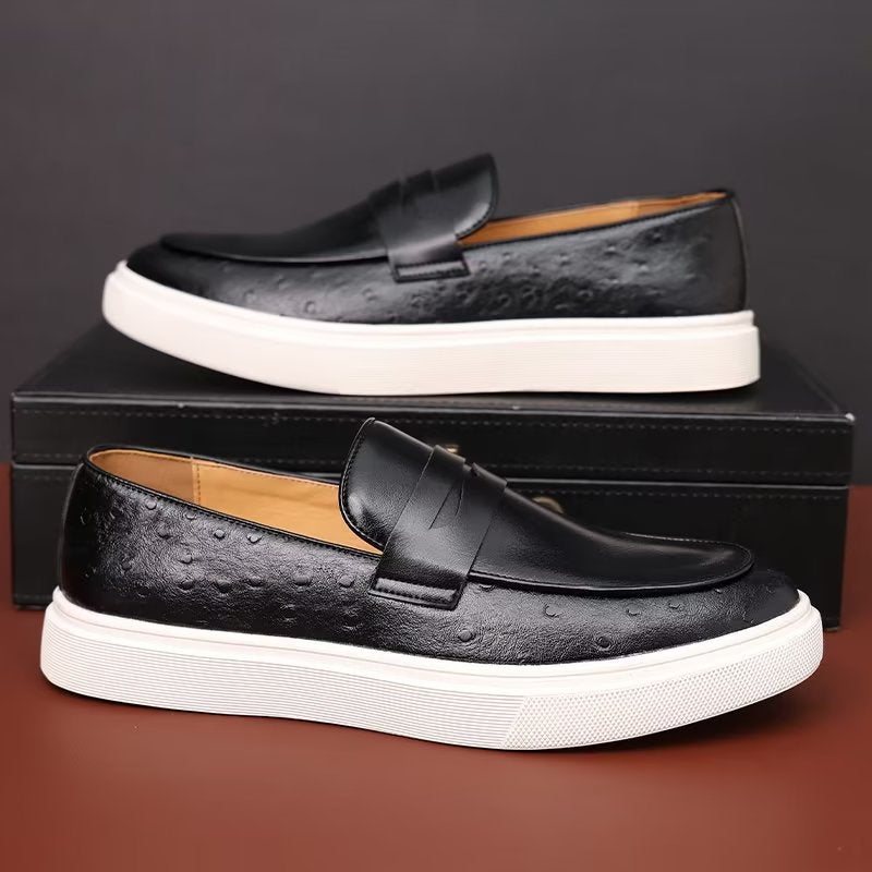 Ανδρικά Παπούτσια Casual Μοντέρνα Με Slip-on Πλατφόρμα - Μαύρο