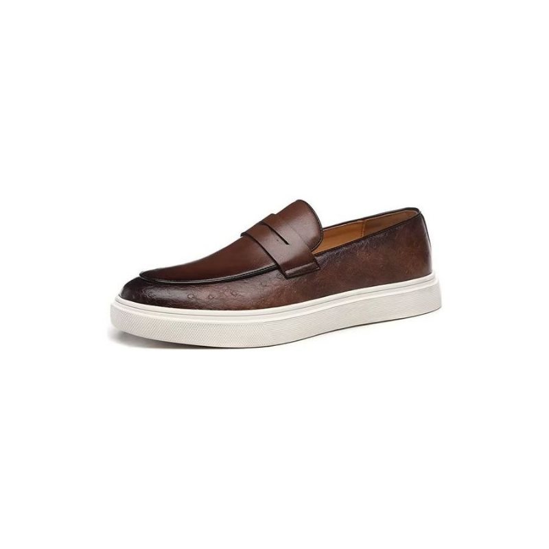 Ανδρικά Παπούτσια Casual Μοντέρνα Με Slip-on Πλατφόρμα - Καφέ