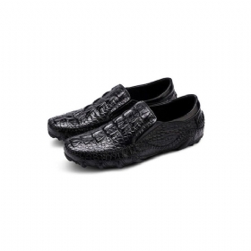 Ανδρικά Παπούτσια Casual Πολυτέλεια Alligator Texture Slip On Οξφόρδης