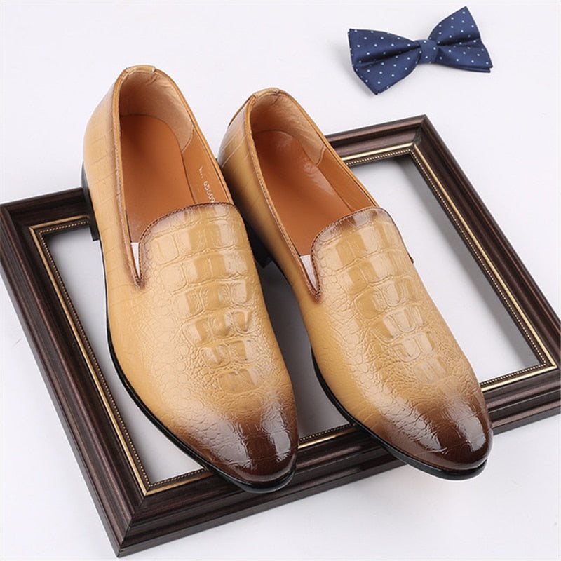 Ανδρικά Παπούτσια Loafers Slip-on Brogue - Καφές