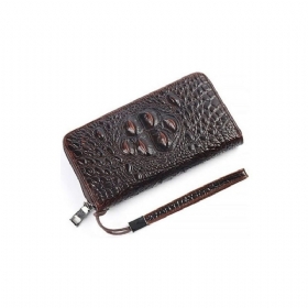 Ανδρικά Πορτοφόλια Πορτοφόλι Vintage Crocodile Leather Long Clutch