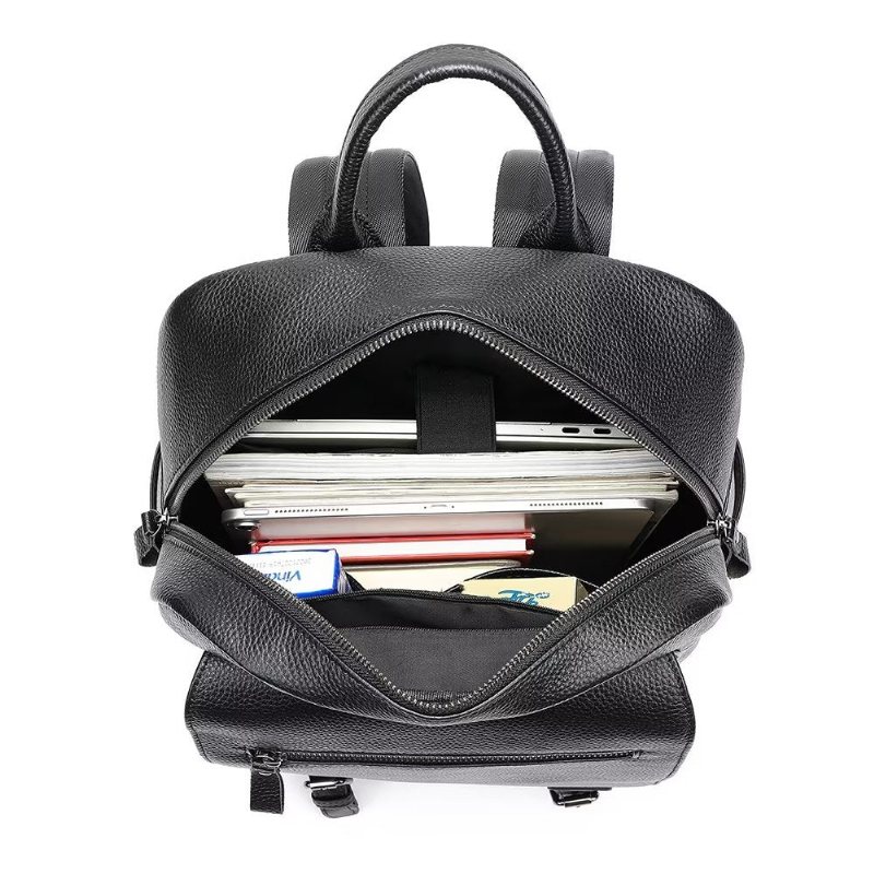 Ανδρικά Σακίδια Πλάτης Cowhide Business Travel Tech Backpack - Μαύρος