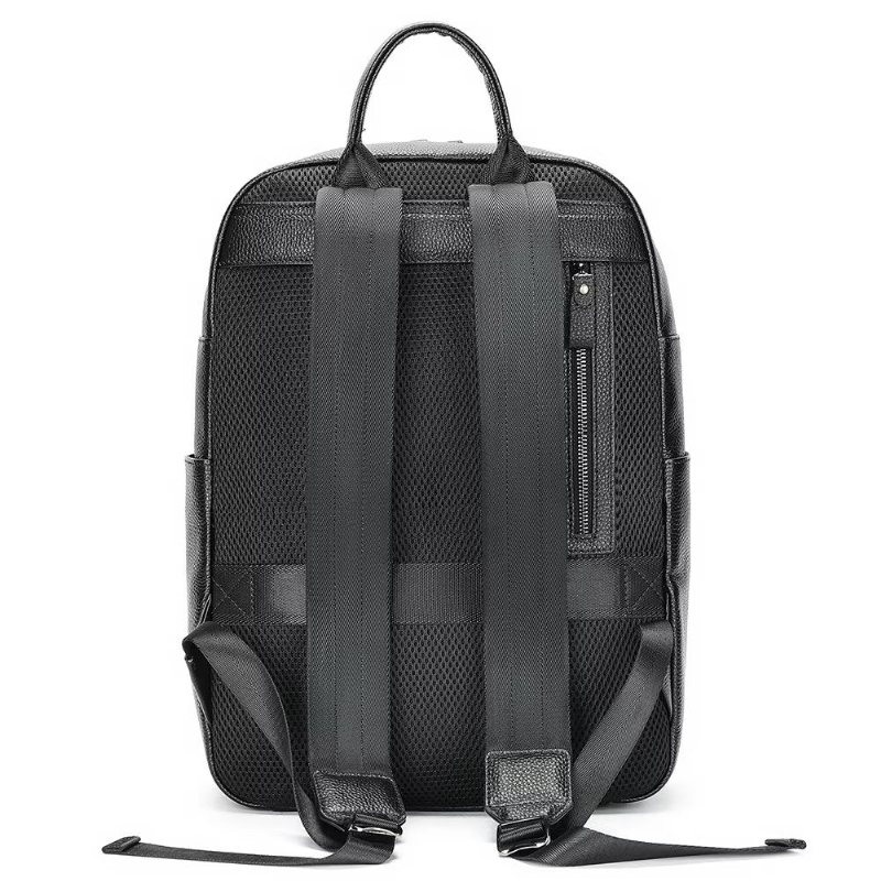 Ανδρικά Σακίδια Πλάτης Cowhide Business Travel Tech Backpack - Μαύρος