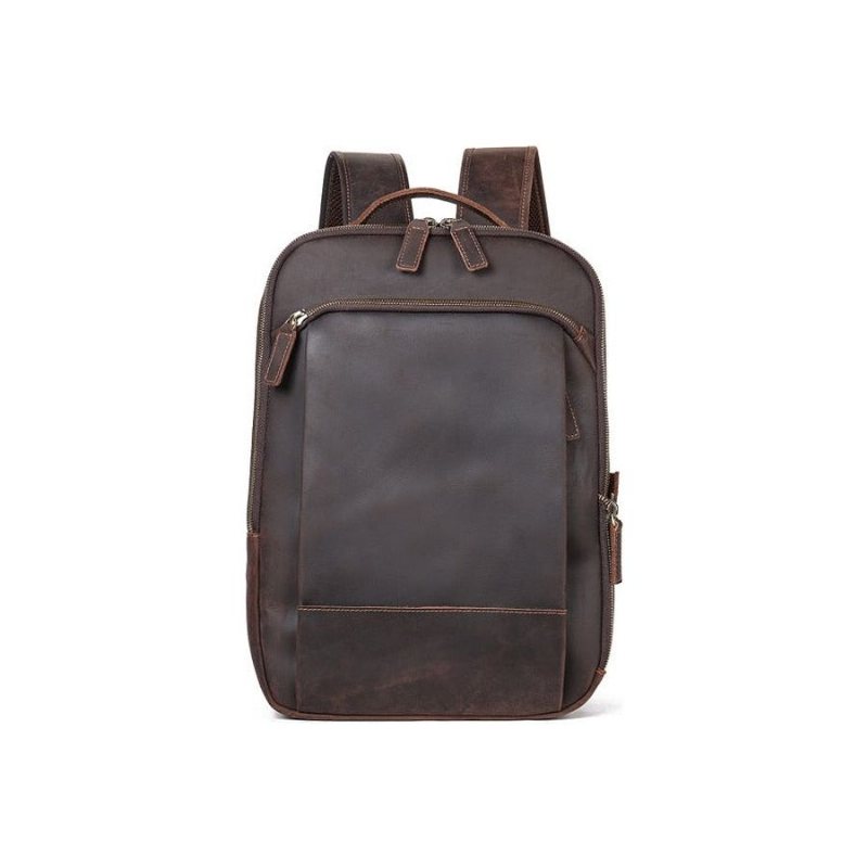 Ανδρικά Σακίδια Πλάτης Vintage Πολυτέλεια Leather Laptop Daypack