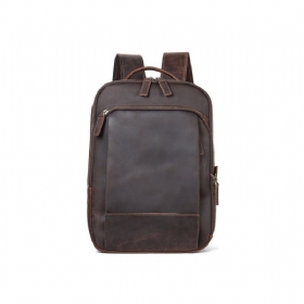 Ανδρικά Σακίδια Πλάτης Vintage Πολυτέλεια Leather Laptop Daypack