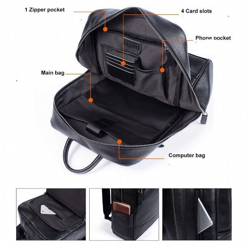 Ανδρικά Σακίδια Πλάτης Πολυτέλεια Exotic Anti-theft Laptop Travel Softback Backpack - Μαύρο 