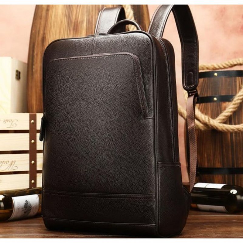 Ανδρικά Σακίδια Πλάτης Πολυτέλεια Exotic Anti-theft Laptop Travel Softback Backpack - Καφές