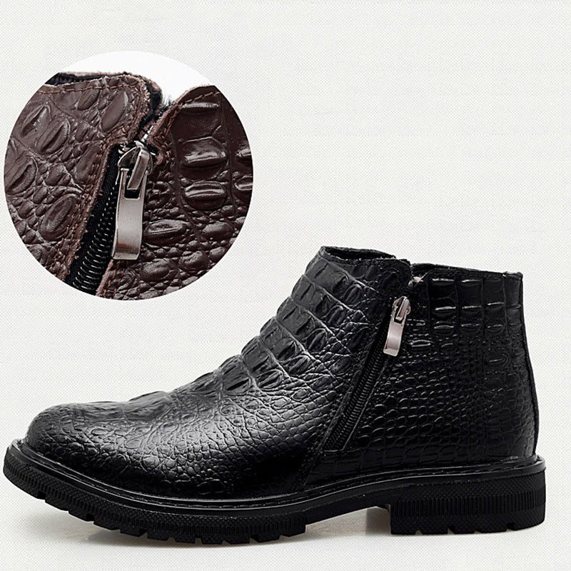 Ανδρικές Μπότες Croc Μοτίβο Biker Boots - Μαύρο 