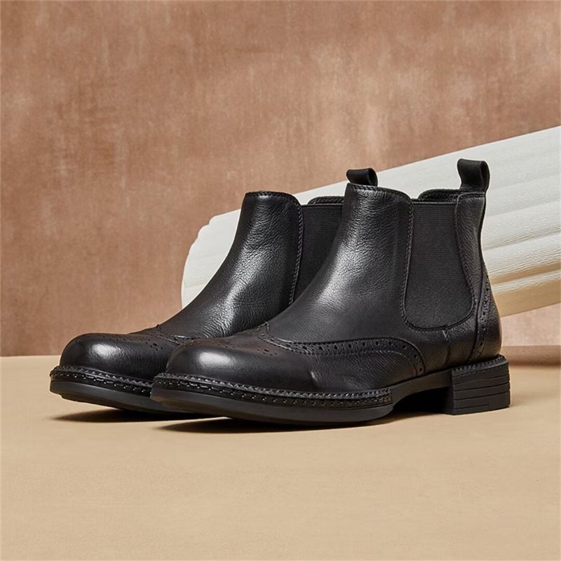 Ανδρικές Μπότες Slip-on Boots - Μαύρο