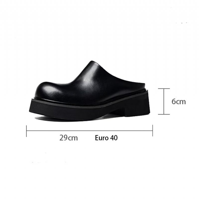 Ανδρικές Μπότες Slip-on Δερμάτινες - Μαύρος