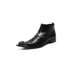 Ανδρικές Μπότες Snakeskin Chic Western Ankle Boots