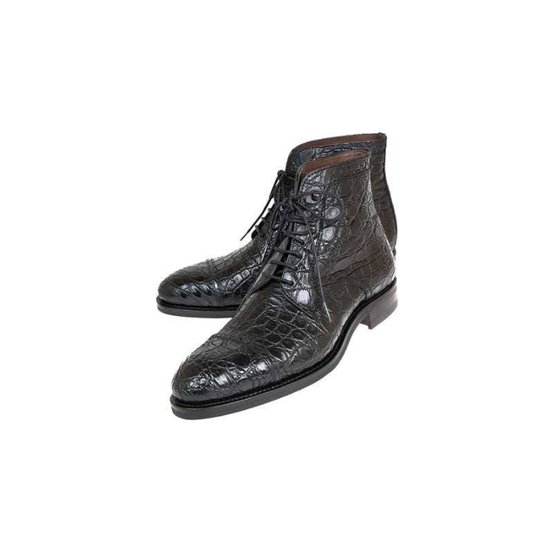 Ανδρικές Μπότες Απαλό British Alligator Lace-up Ankle Boots