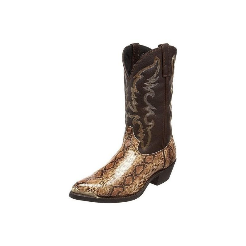 Ανδρικές Μπότες Κεντημένες Εξωτικές Western Mid-calf Cowboy Boots