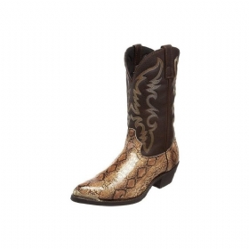 Ανδρικές Μπότες Κεντημένες Εξωτικές Western Mid-calf Cowboy Boots