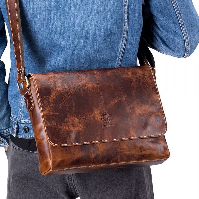 Ανδρικές Τσάντες Ώμου Aristocrat Urban Leather Portfolio - Καφέ 