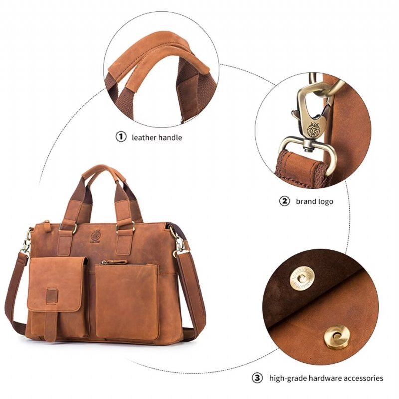 Ανδρικές Τσάντες Ώμου Distinguished Square Leather Holdall - Μαύρο