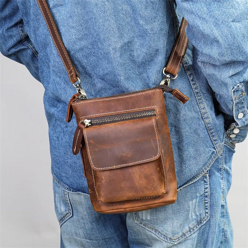 Ανδρικές Τσάντες Ώμου Modish Maverick Leather Tote - Καφέ