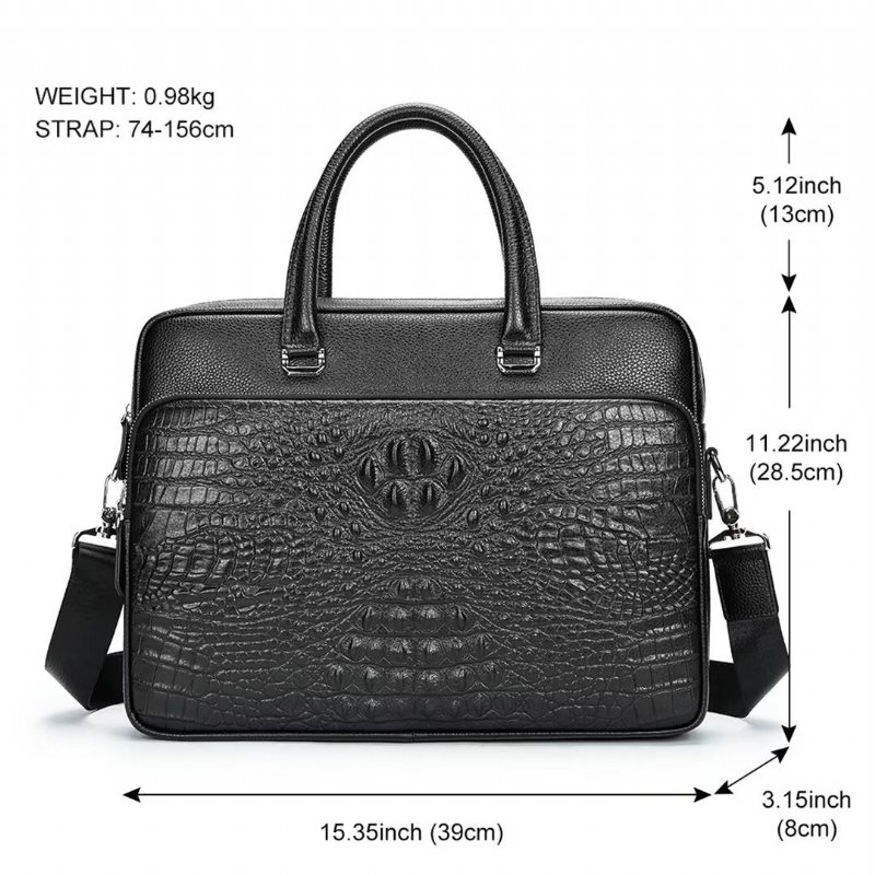 Ανδρικές Τσάντες Ώμου Pinnacle Prestige Alligator Tote - Μαύρος