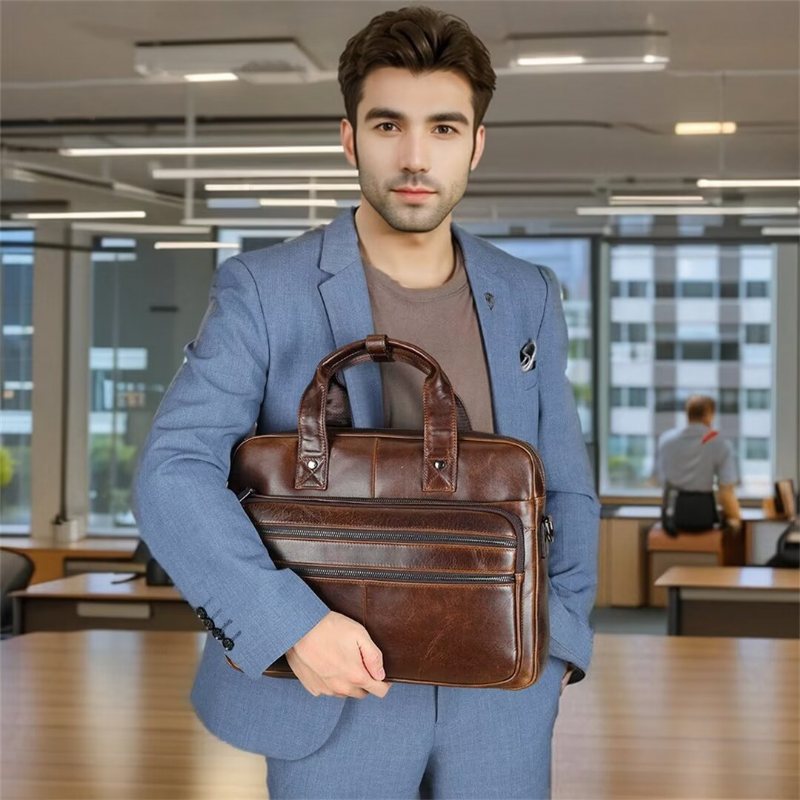 Ανδρικές Τσάντες Ώμου Urbane Leather Tote - Μαύρο