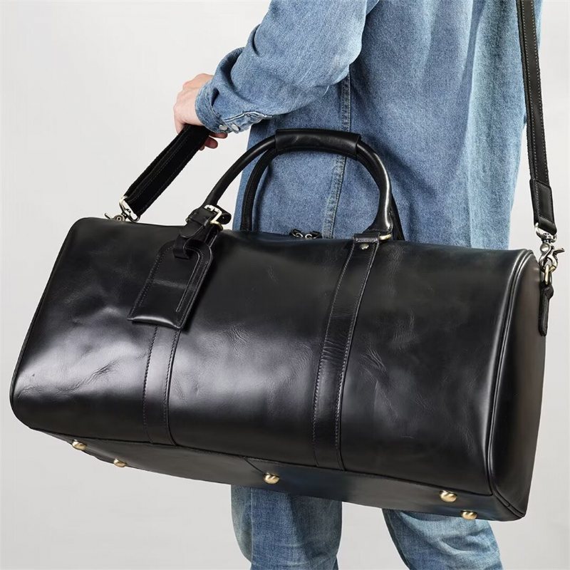 Ανδρικές Τσάντες Ώμου Πολυτέλεια Leathercraft Casual Tote - Μαύρο